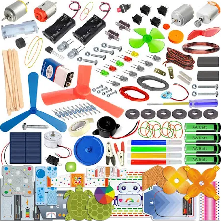 Kit4Curious 140 Experiments Science Projects DIY Gadgets Toy Educational Learning Kit - 140 Items in 1 Kit - Solar Energy, Steam Activities, Smart