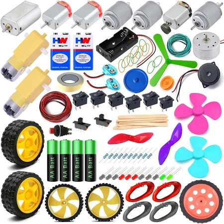 Science & Fun 220 Projects School Science Electronics Robotics Components kit with 220 Experiment tutorials